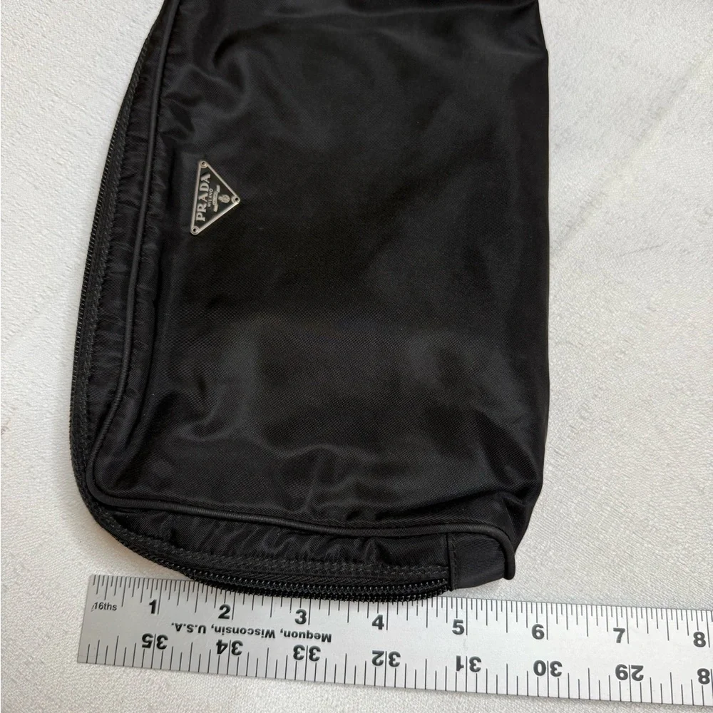 Prada Nylon Pouch Cosmetic Case Black Made in Italy - Picture 3 of 11